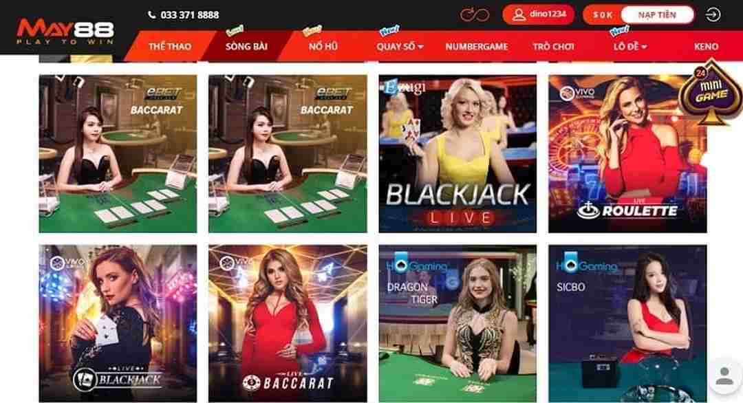 Kho game đa dạng và hấp dẫn tại nhà cái May88