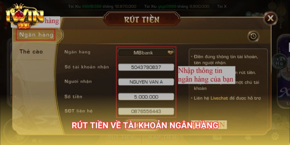 Hướng dẫn rút tiền IWIN 2025