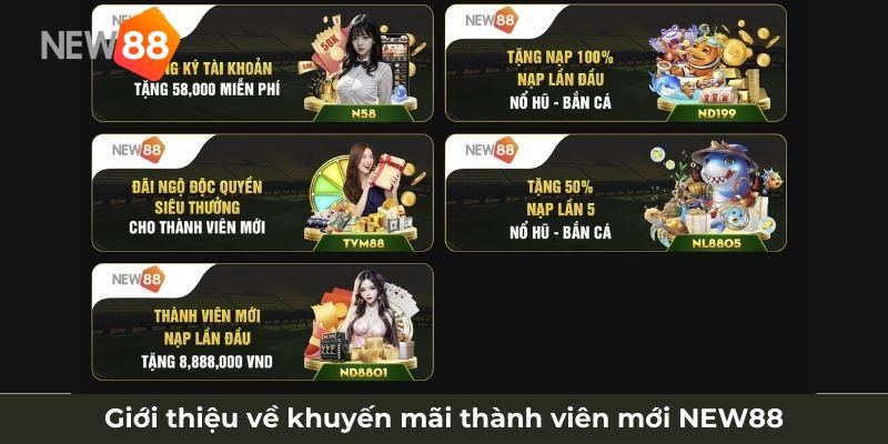 Giới thiệu về khuyến mãi thành viên mới NEW88