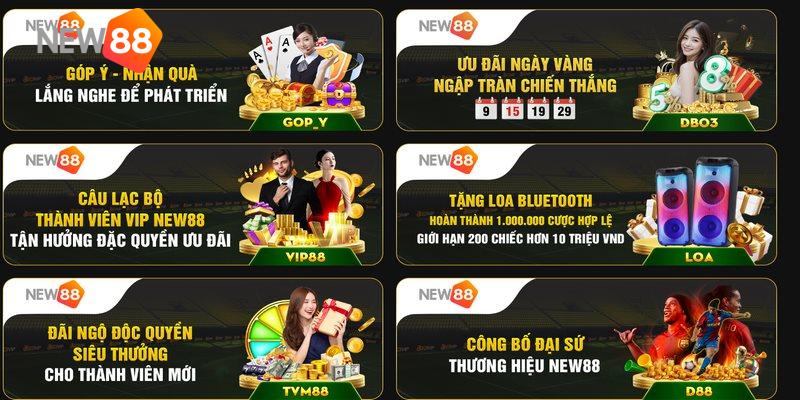Ưu đãi ngày vàng New88 thành công chiếm trọn ánh mắt bet thủ
