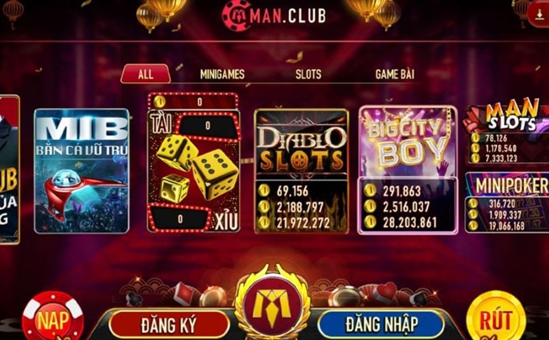 Kho game đổi thưởng tại Manclub cực kỳ đa dạng