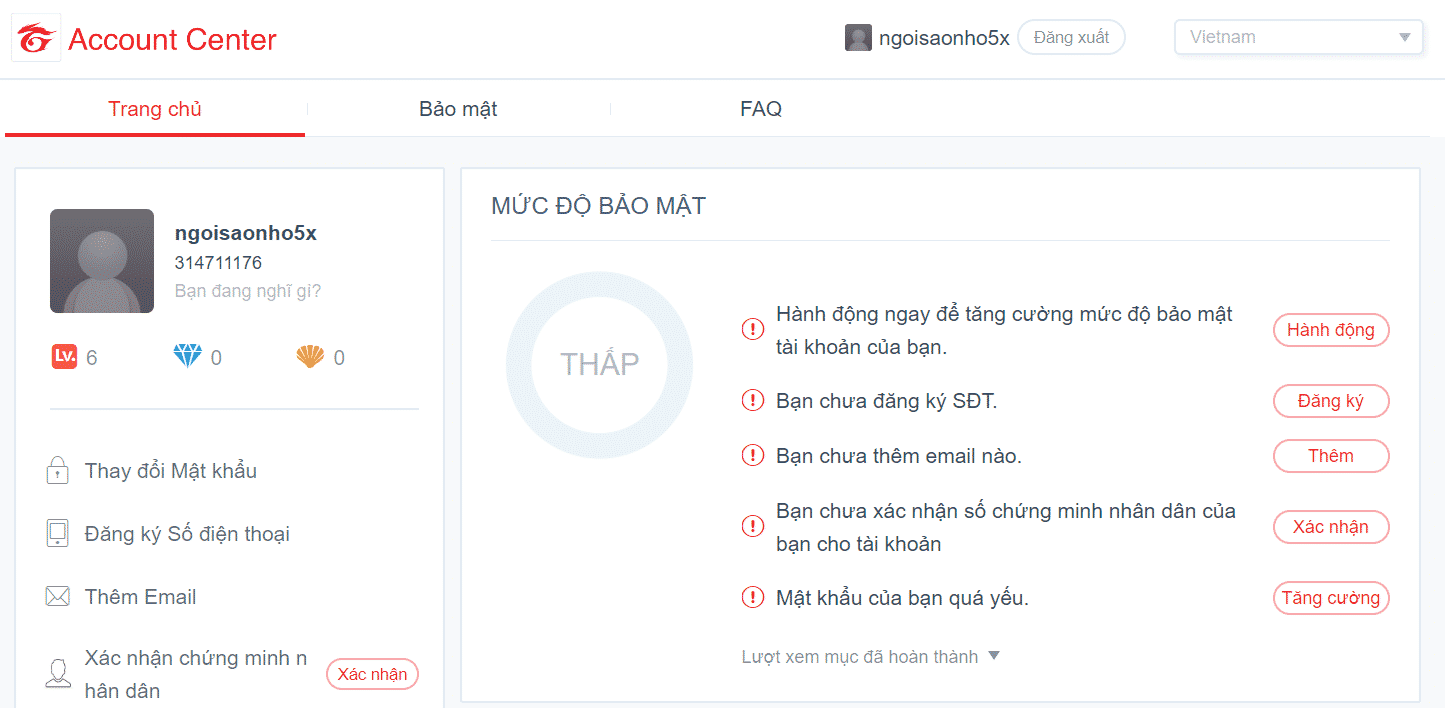 Ảnh Acc Lq Trắng Thông Tin