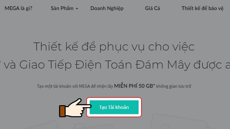 Nhấn chọn Tạo tài khoản Nhấn chọn Tạo tài khoản.