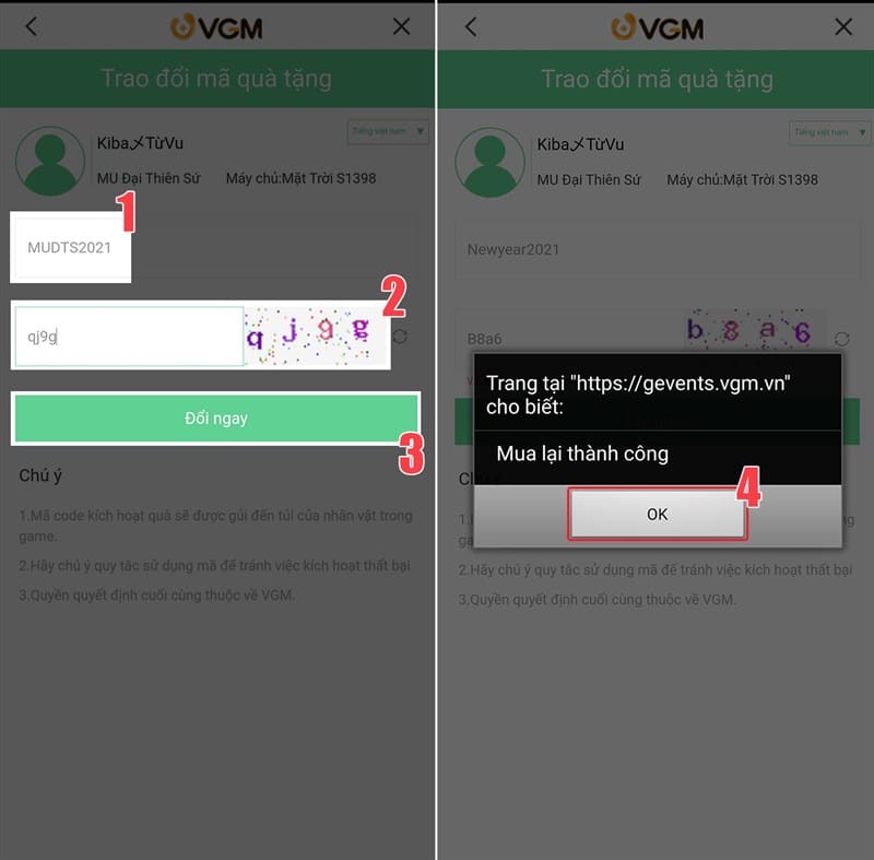 Điền code Đầu tiền là điền mã code và mã xác minh phía bên phải vào ô