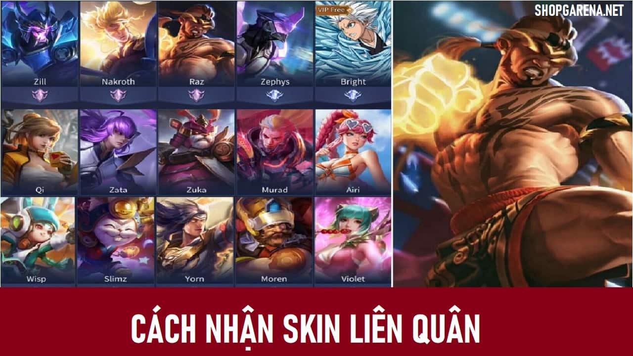 Cach Nhan Skin Lien Quan