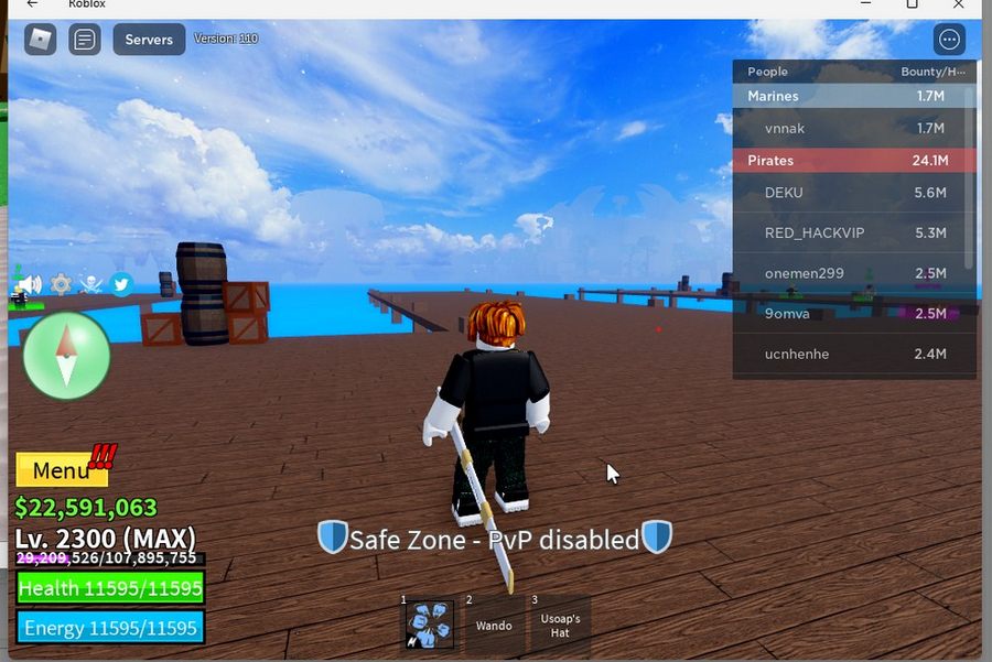 Hình acc game Blox Fruit LV 2300 VIP Nhất