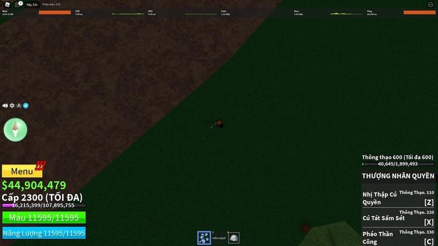 Hình acc game Blox Fruit LV 2300 VIP cực khủng