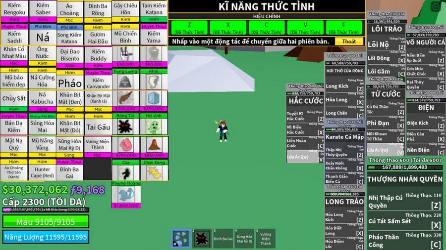 Hình acc game Blox Fruit