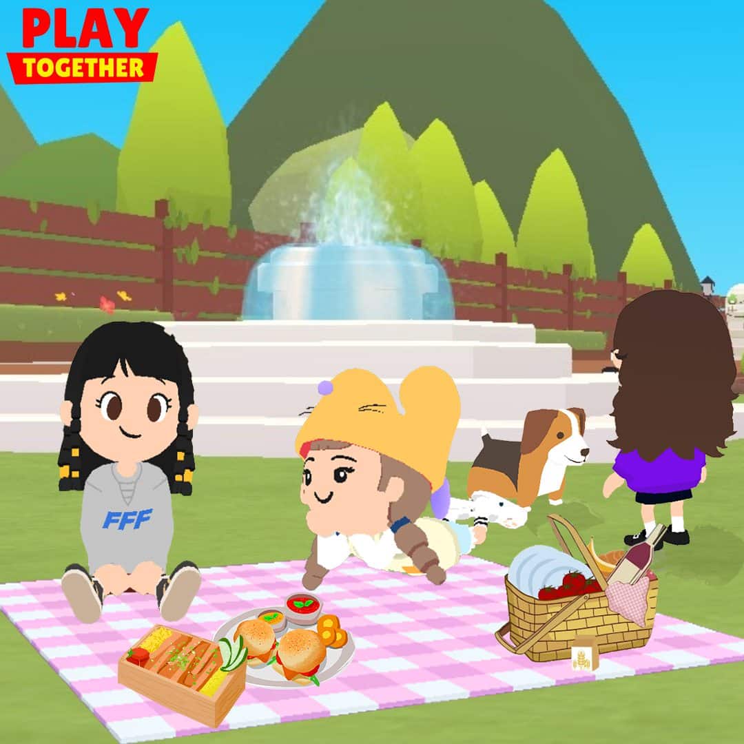 Hình nền game Play Together anime dễ thương