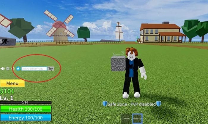 Hình tài khoản game Blox Fruit LV 1 Mới Nhất