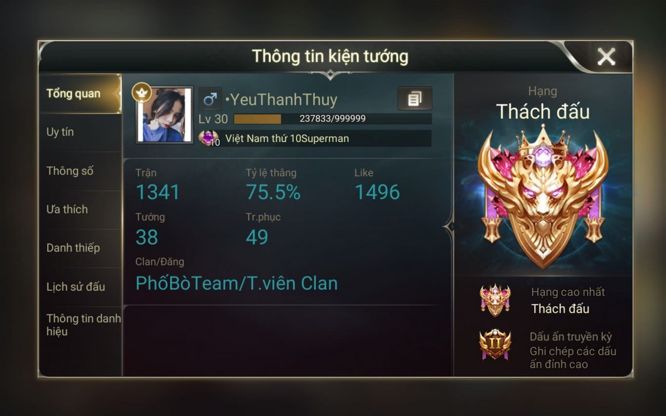 Hình Thách Đấu Liên Quân VIP