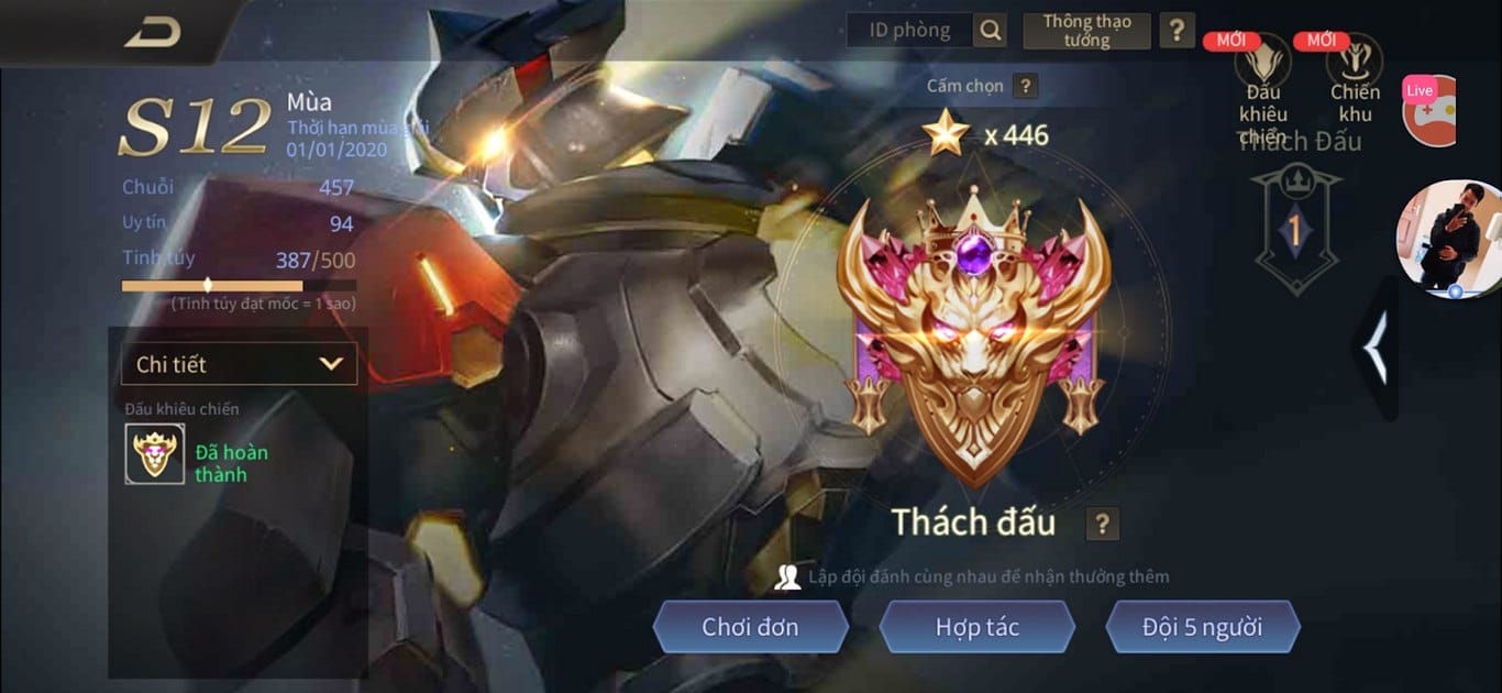 Hình Thách Đấu Liên Quân siêu khủng