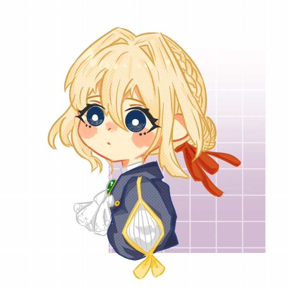 Hình Violet Evergarden chibi đẹp