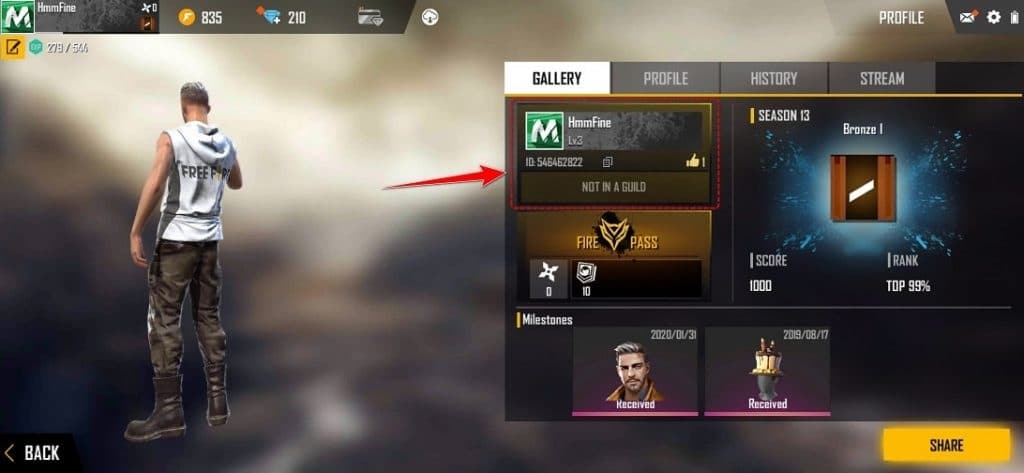 Hinh anh ACC rank Dong Free Fire newbie