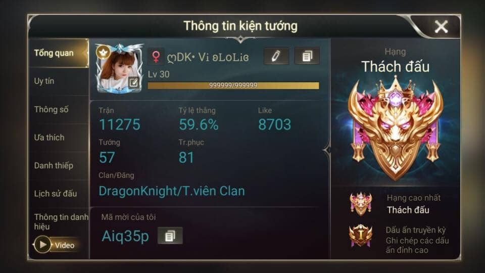 Hình bậc Thách Đấu Liên Quân