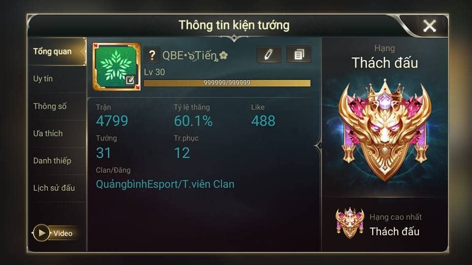 Hình bậc Thách Đấu game Liên Quân