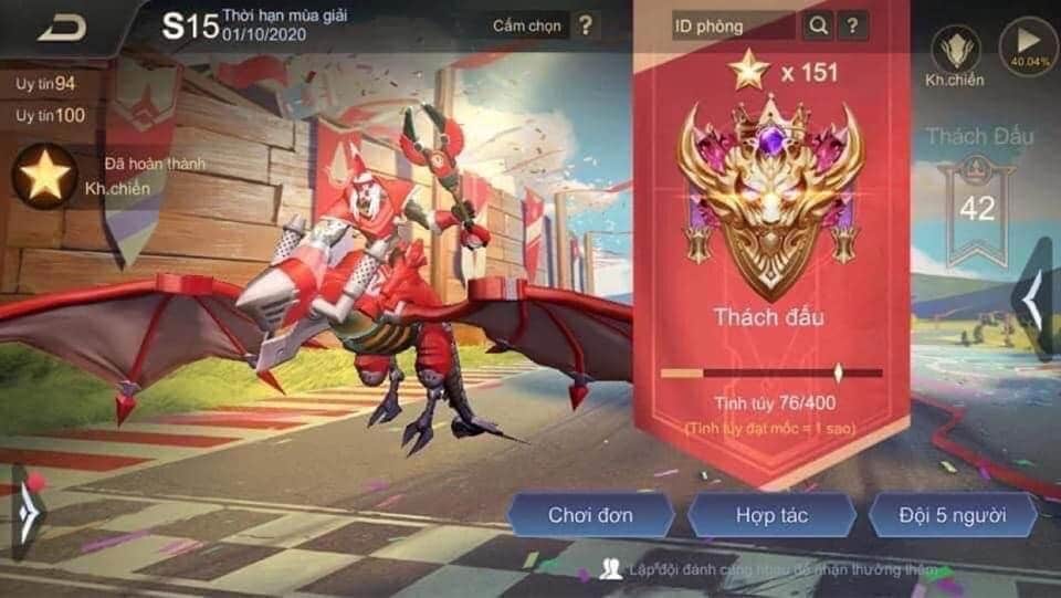Hình khung Thách Đấu game Liên Quân
