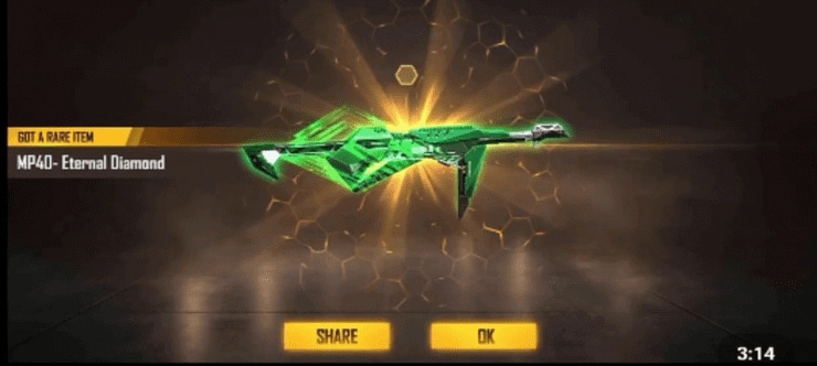 Hình skin súng Free Fire MP40 mới nhất