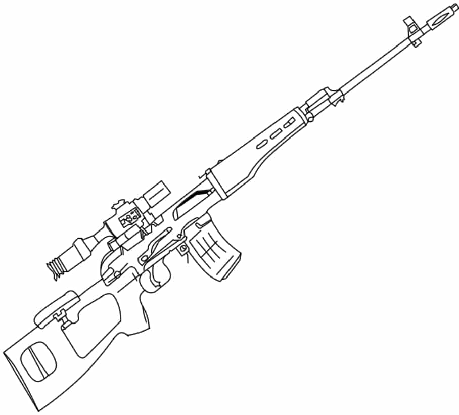 Hình tô màu súng Free Fire dễ nhất