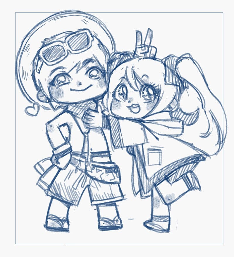 Hình vẽ Free Fire chibi cute