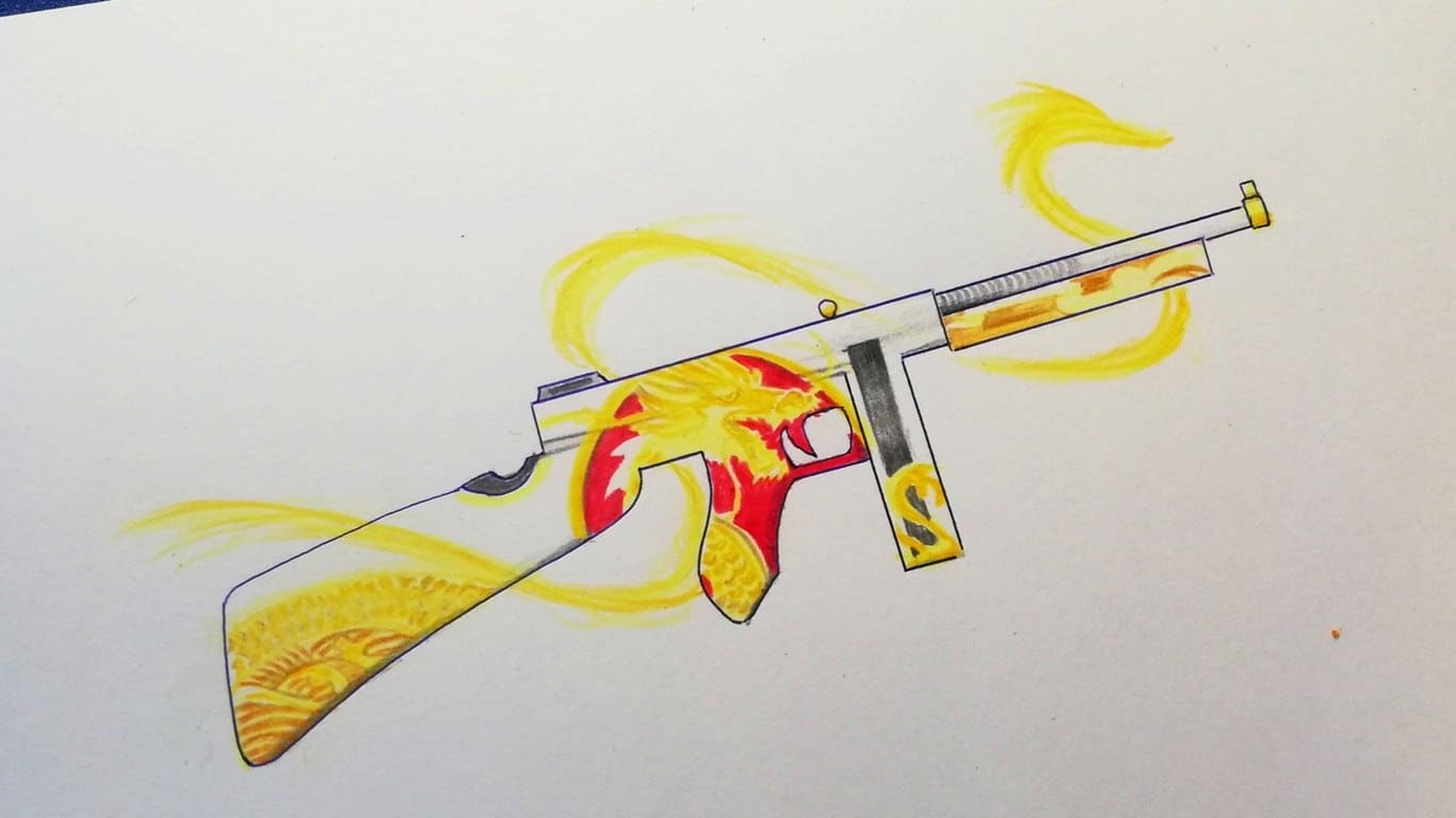 Hình vẽ súng Free Fire chất ấn tượng