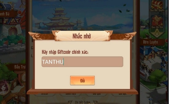 Nhấn vào nút Đổi để nhận được phần thưởng của bạn.