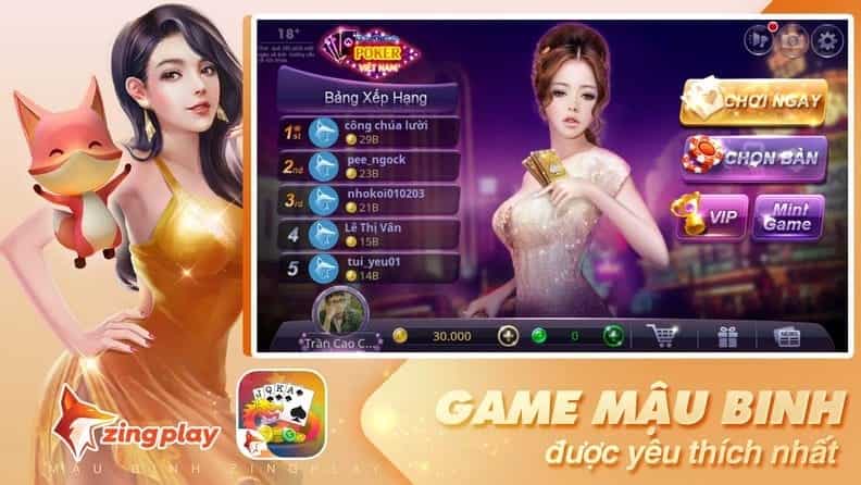 cách nhận code mậu binh zingplay