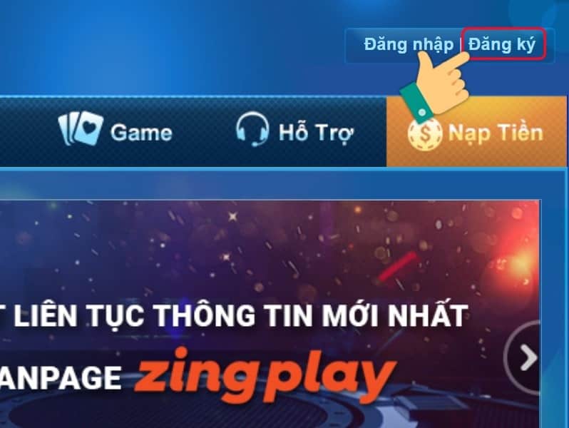 Bấm chọn nút đăng ký