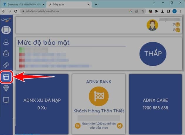 Chọn biểu tượng hình hộp quà