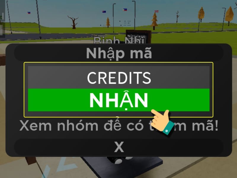 Điền chính xác mã code mà bạn có rồi nhấn Nhận.