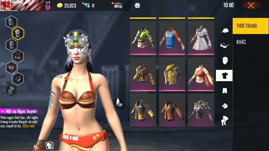 Hinh anh soi hang nhan vat nu Free Fire nong bong doc dao