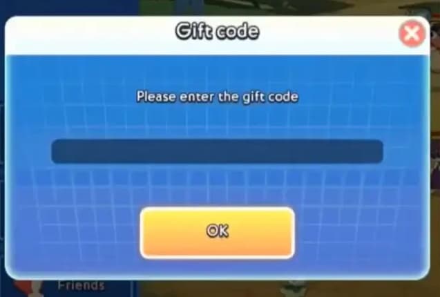 Nhập code và nhấn ok