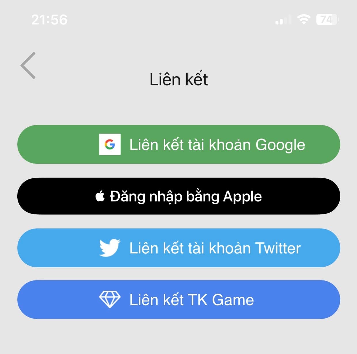Bạn chọn tài khoản liên kết