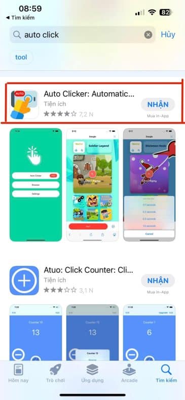 Cài đặt ứng dụng Auto Click