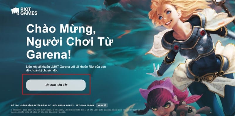 Hãy chọn Bắt đầu liên kết