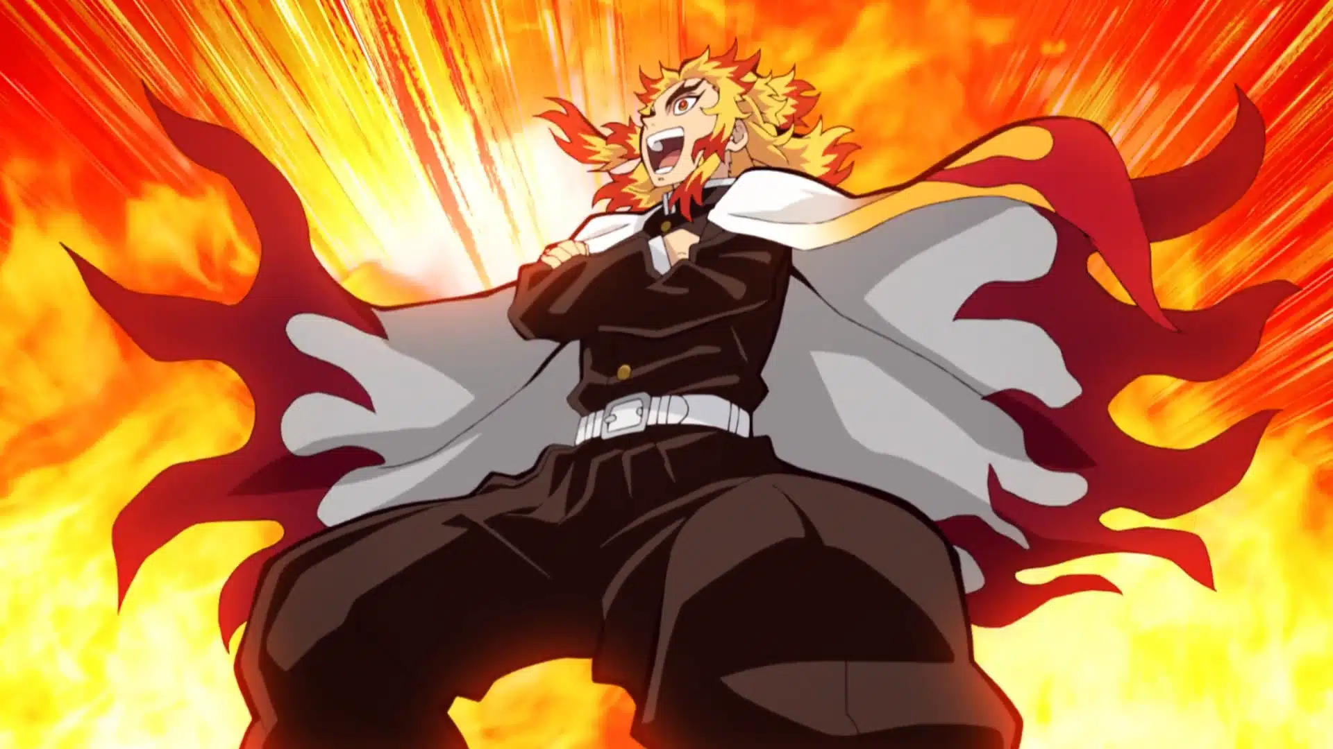 Hình ảnh Rengoku vô cùng ấn tượng