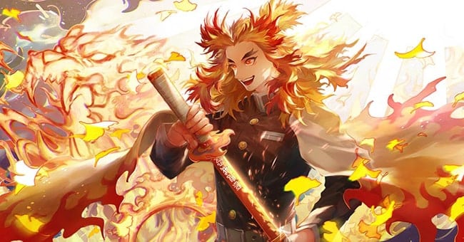 Hình ảnh Rengoku với sức mạnh cực ngầu