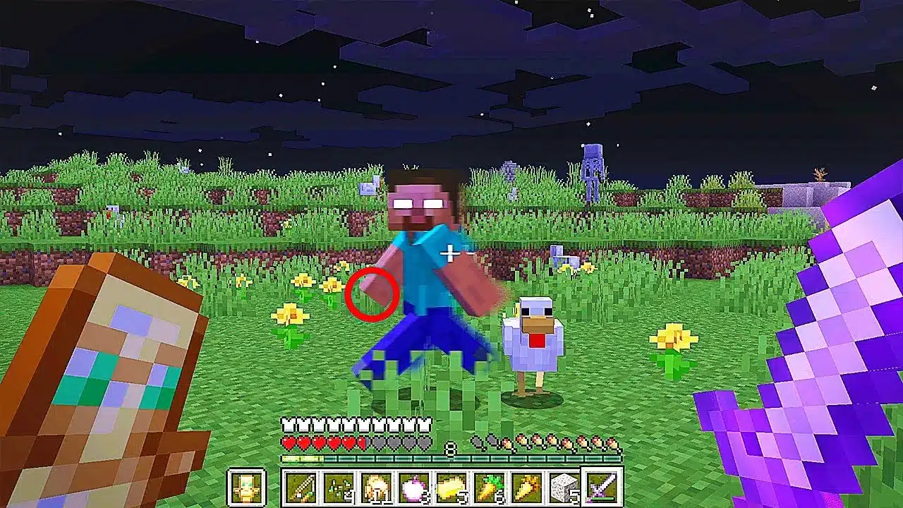 Ảnh Herobrine Minecraft trong game