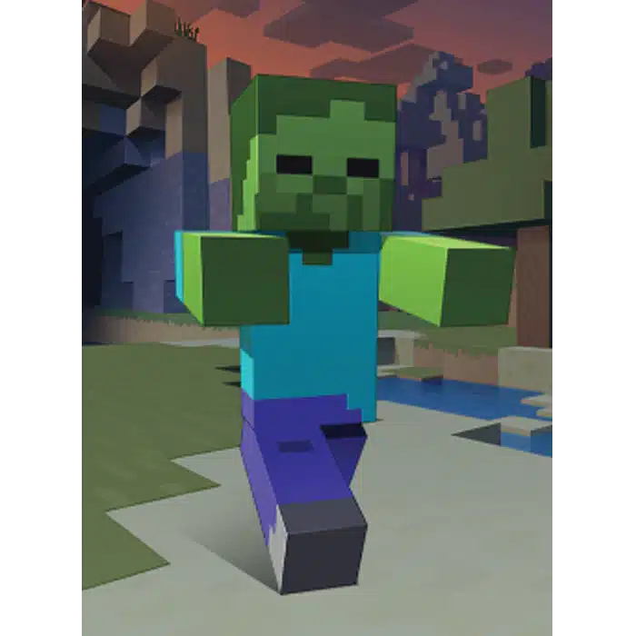Ảnh Zombie Minecraft vô cùng độc đáo