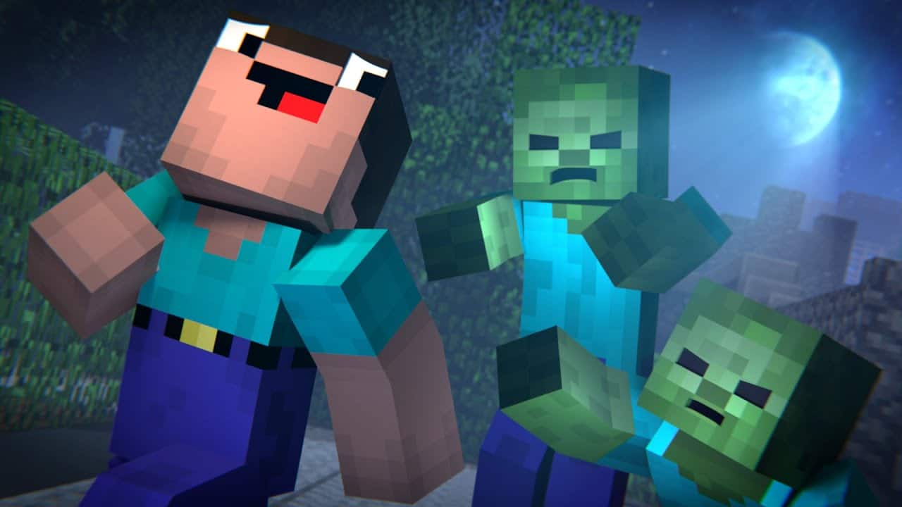 Ảnh Zombie Minecraft vui nhộn