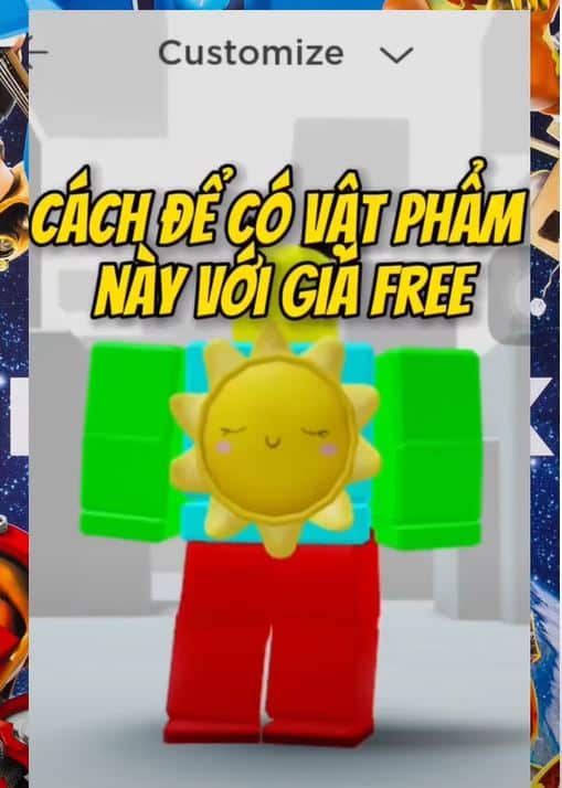 Cách lấy balo Mặt Trời trong Roblox