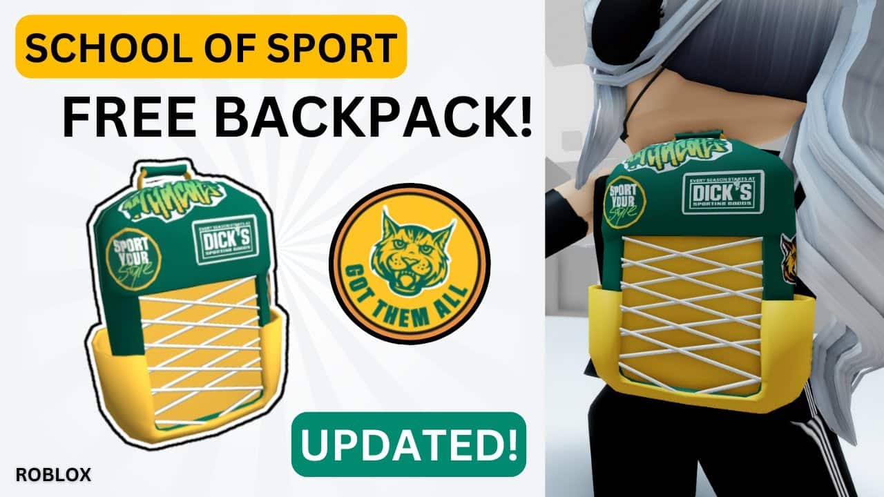 Cách lấy balo Sporting Goods trong Roblox