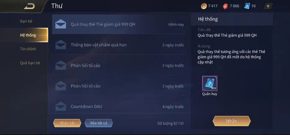 Hình ACC có 10 quân huy Liên Quân