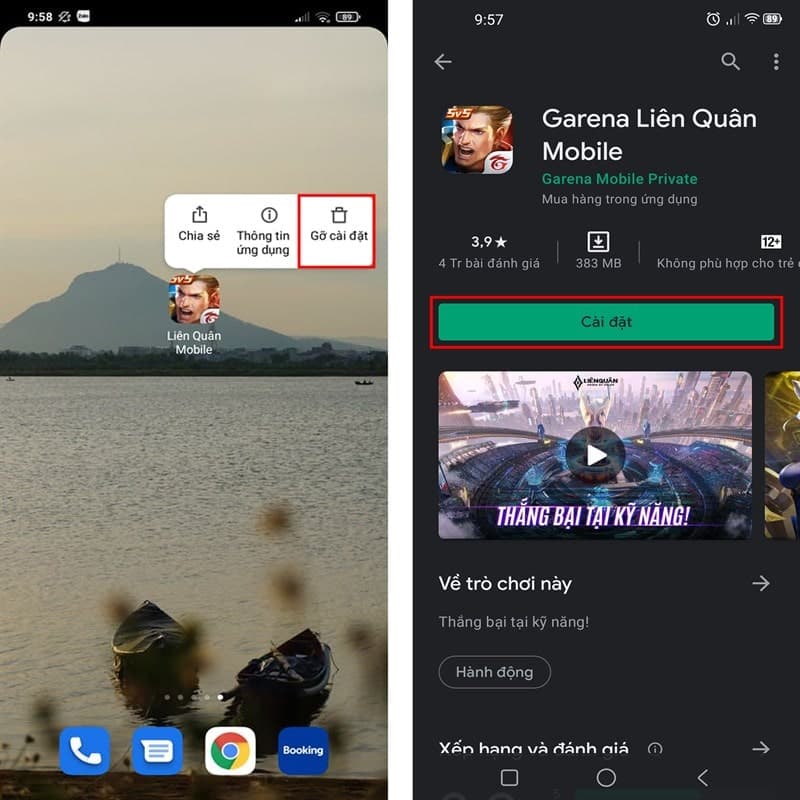 Hình ảnh người chơi xoá game Liên Quân ấn tượng