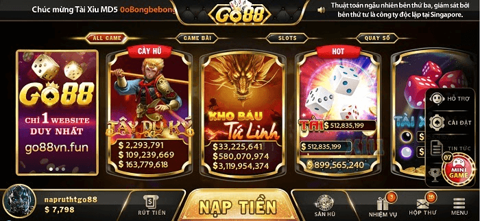 Hình đánh tài xỉu tại Go88