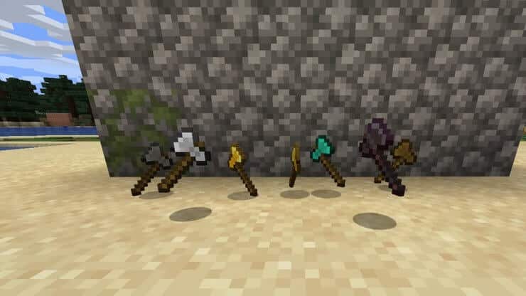 Hình rìu Minecraft trong game