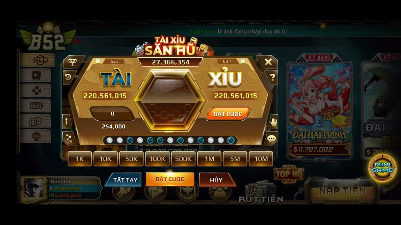 Hình tài xỉu b52
