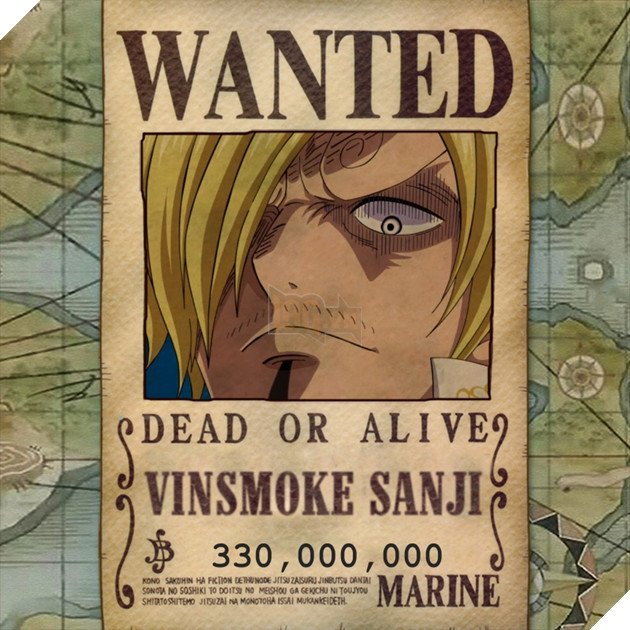Hình truy nã Sanji ấn tượng nhất