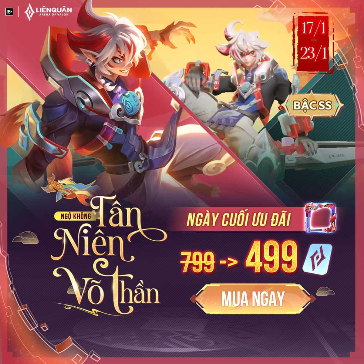 Hình tướng Ngộ Không Tân Niên Võ Thần hấp dẫn