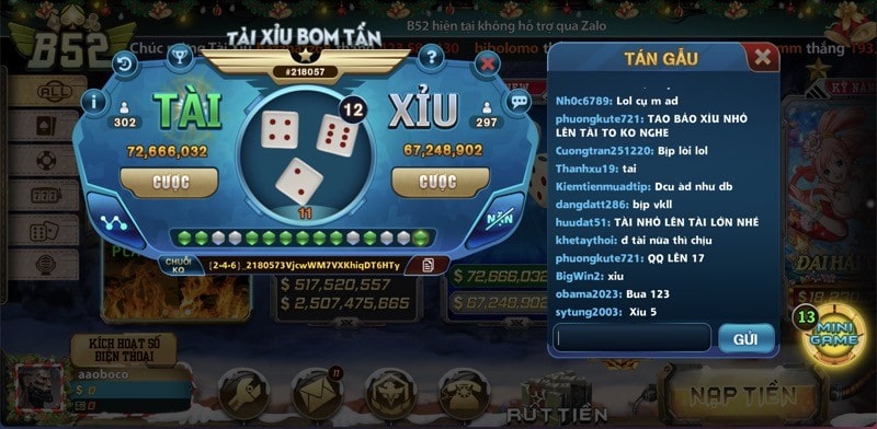 Lưu ngay hình thua tài xỉu b52